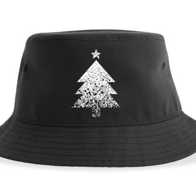 Abstract Big Christmas Tree Sustainable Bucket Hat
