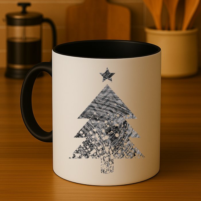 Abstract Big Christmas Tree Mug