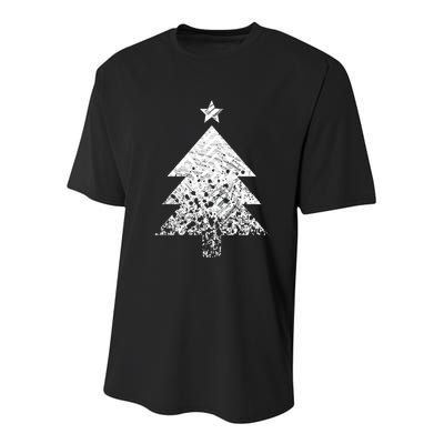 Abstract Big Christmas Tree Youth Performance Sprint T-Shirt