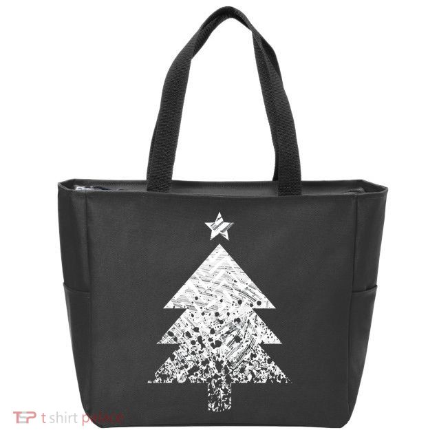 Abstract Big Christmas Tree Zip Tote Bag