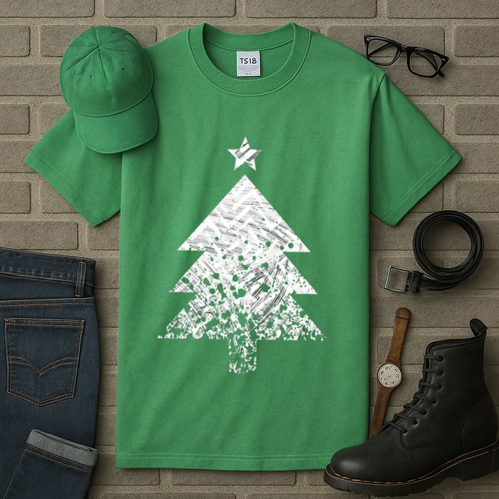 Abstract Big Christmas Tree Tall T-Shirt