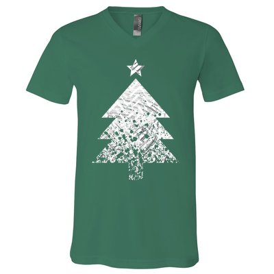 Abstract Big Christmas Tree V-Neck T-Shirt