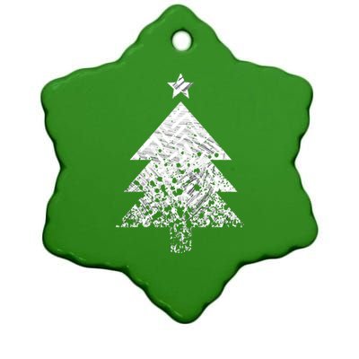 Abstract Big Christmas Tree Ceramic Star Ornament