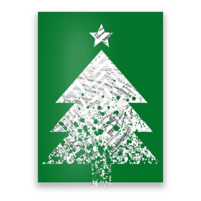 Abstract Big Christmas Tree Poster