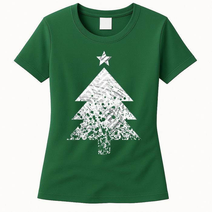 Abstract Big Christmas Tree Womens T-Shirt