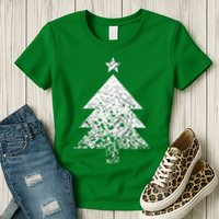 Abstract Big Christmas Tree Womens T-Shirt