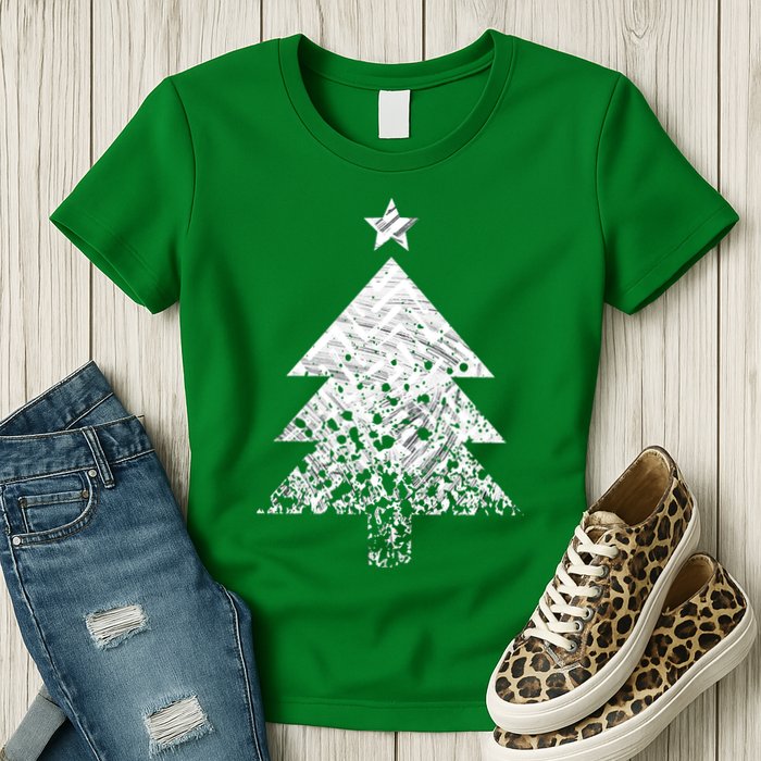 Abstract Big Christmas Tree Womens T-Shirt