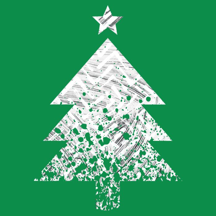 Abstract Big Christmas Tree Womens T-Shirt