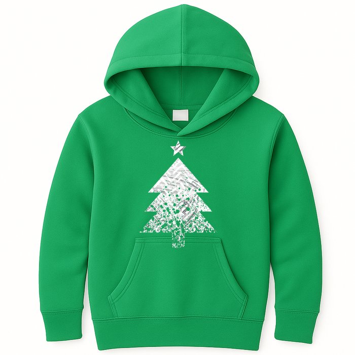 Abstract Big Christmas Tree Kids Hoodie