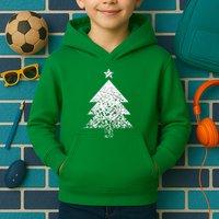 Abstract Big Christmas Tree Kids Hoodie