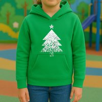 Abstract Big Christmas Tree Kids Hoodie