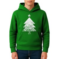 Abstract Big Christmas Tree Kids Hoodie