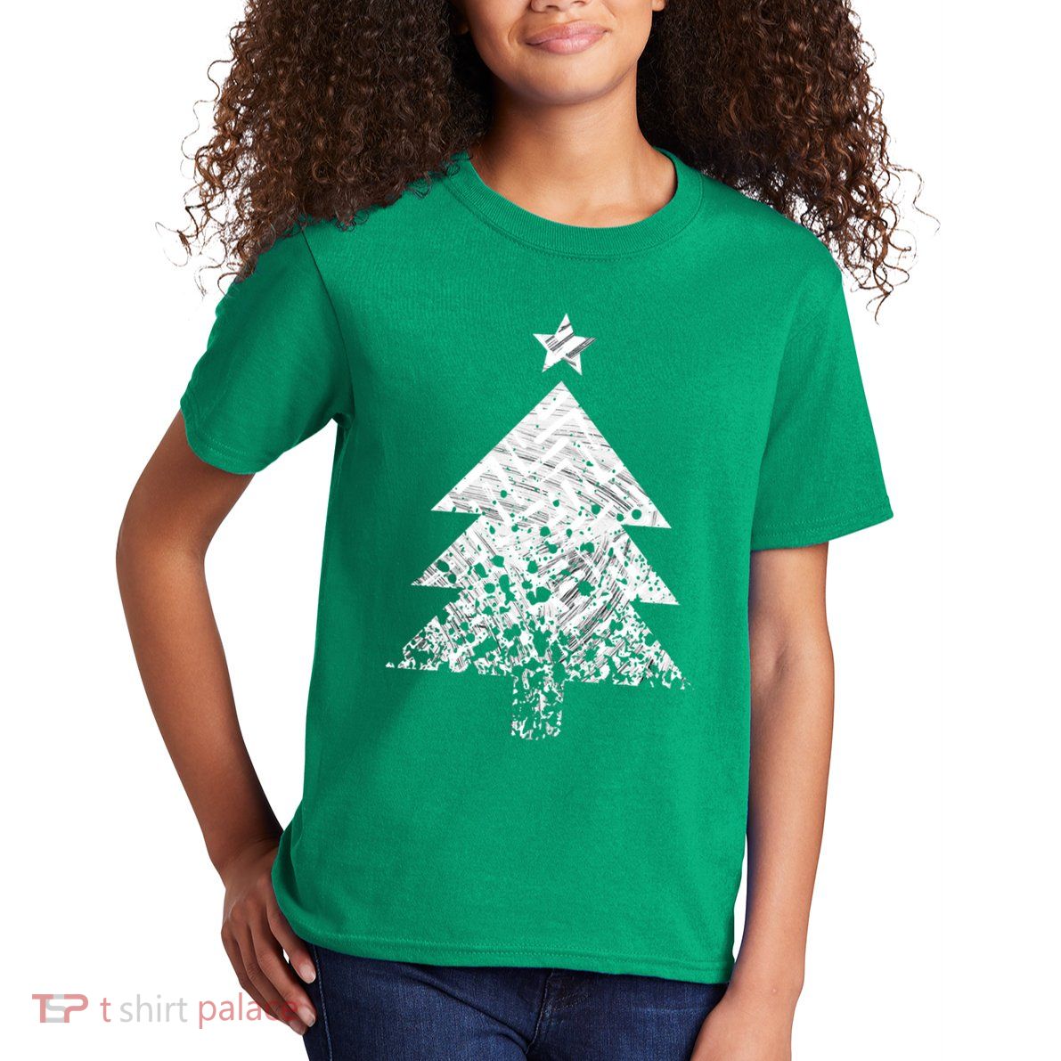 Abstract Big Christmas Tree Kids T-Shirt