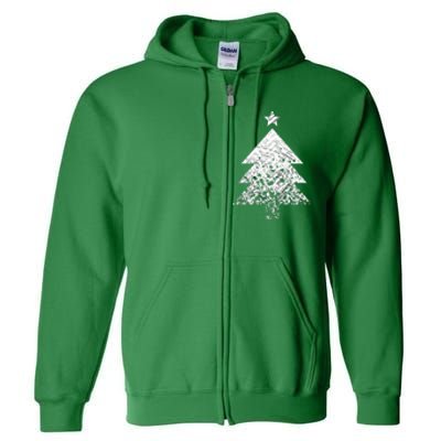 Abstract Big Christmas Tree Full Zip Hoodie