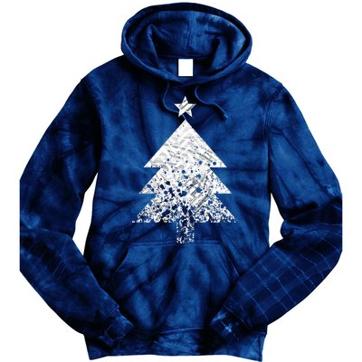 Abstract Big Christmas Tree Tie Dye Hoodie