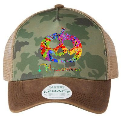 Abstract Halloween Pumpkin Legacy Tie Dye Trucker Hat