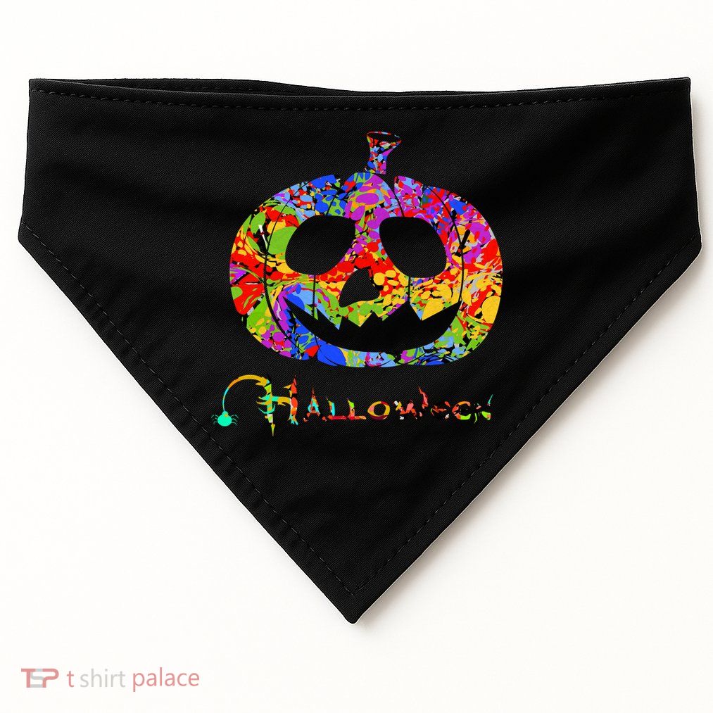 Abstract Halloween Pumpkin USA-Made Doggie Bandana