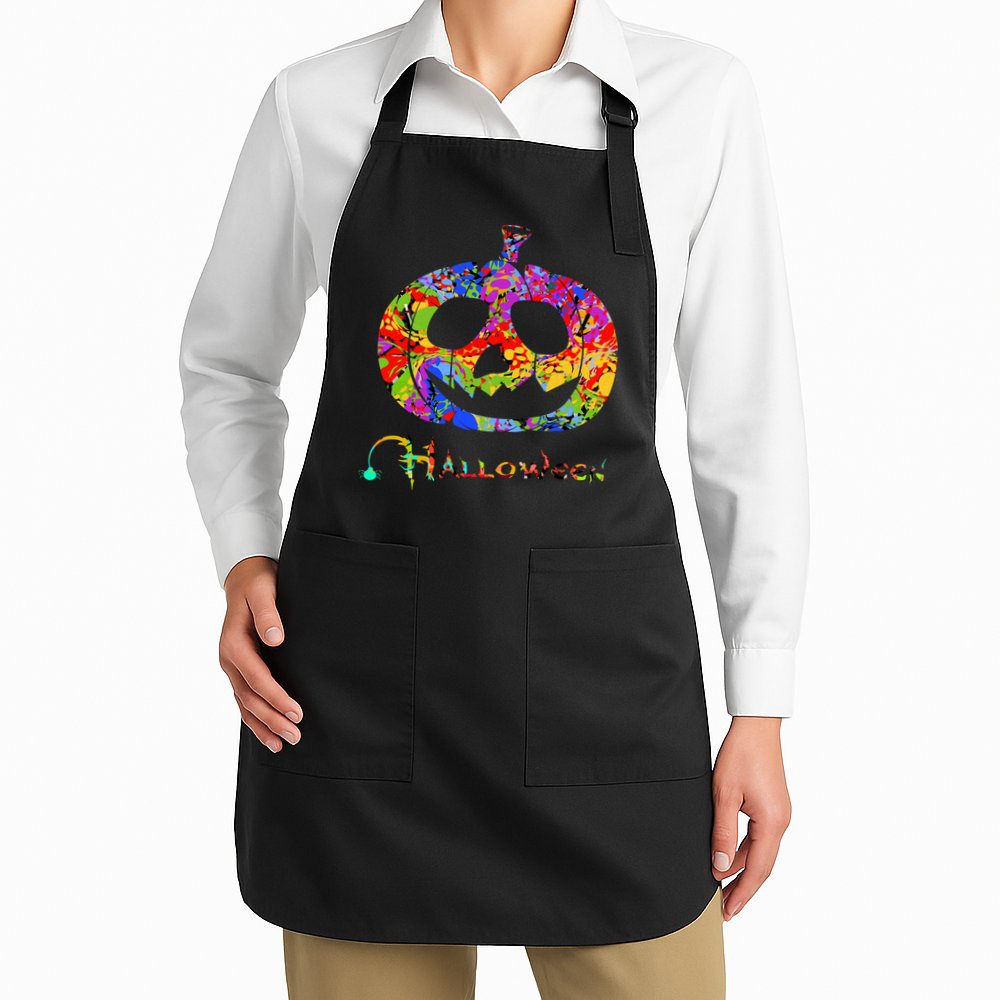 Abstract Halloween Pumpkin Apron