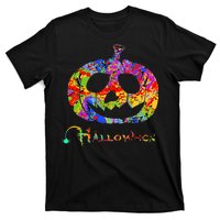 Abstract Halloween Pumpkin T-Shirt