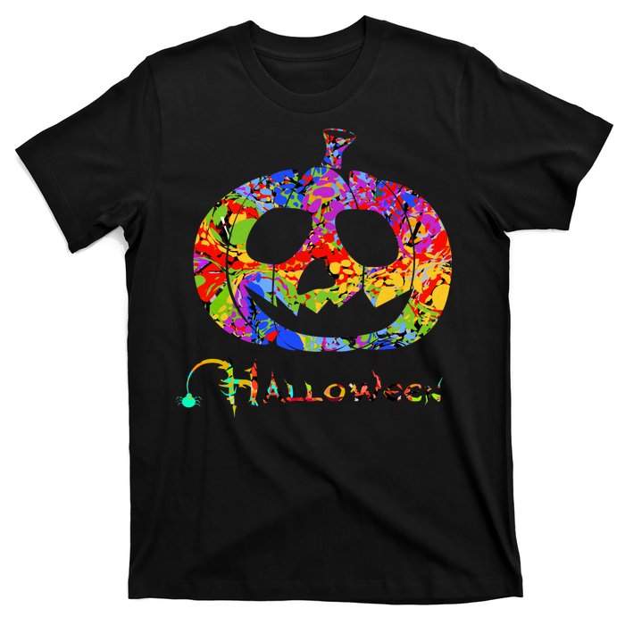 Abstract Halloween Pumpkin T-Shirt