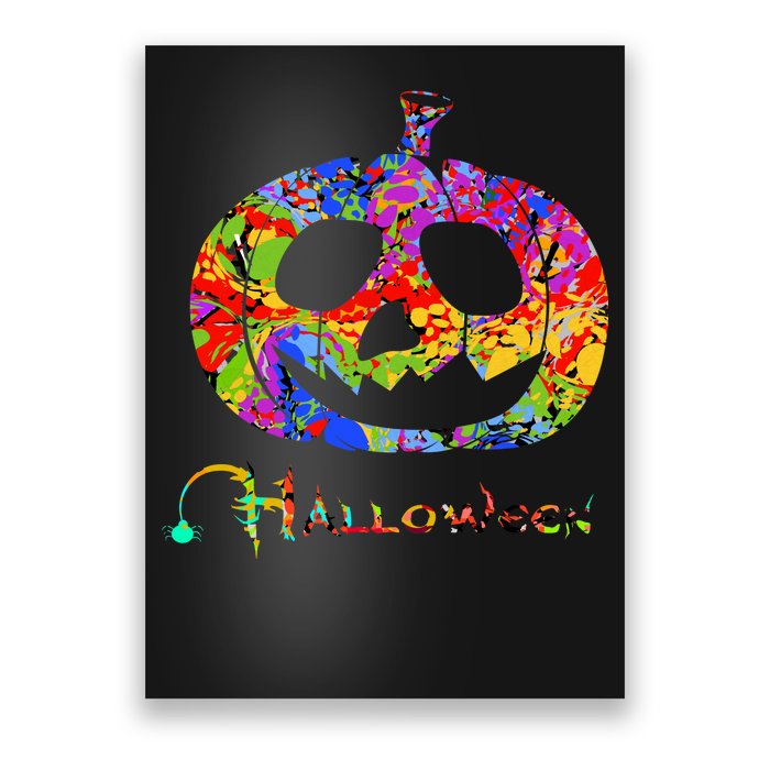 Abstract Halloween Pumpkin Poster