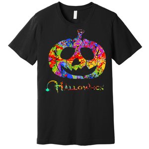 Abstract Halloween Pumpkin Premium T-Shirt