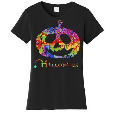 Abstract Halloween Pumpkin Women's T-Shirt