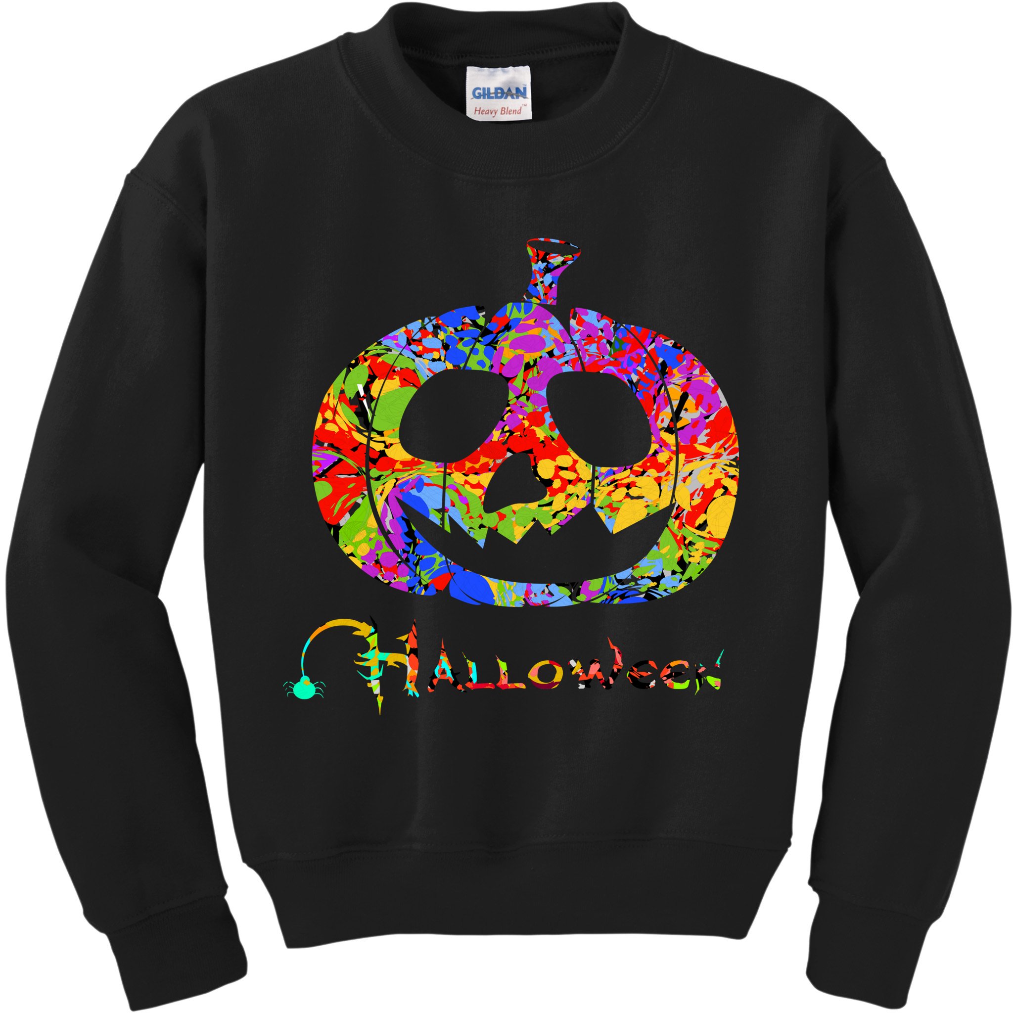 Abstract Halloween Pumpkin Kids Sweatshirt