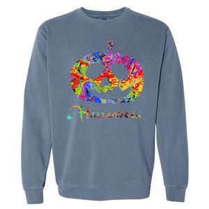 Abstract Halloween Pumpkin Garment-Dyed Sweatshirt