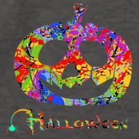 Abstract Halloween Pumpkin Vector Backpack