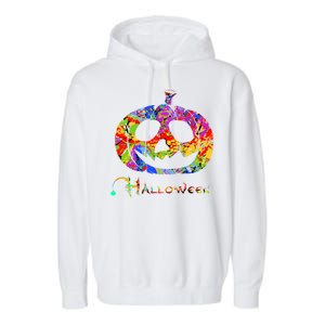 Abstract Halloween Pumpkin Garment-Dyed Fleece Hoodie