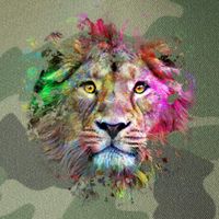 Abstract Lion Legacy Tie Dye Trucker Hat