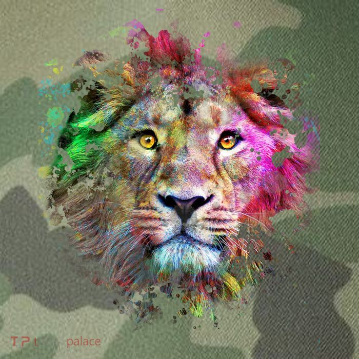 Abstract Lion Legacy Tie Dye Trucker Hat