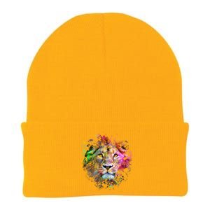 Abstract Lion Knit Cap Winter Beanie