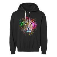 Abstract Lion Garment-Dyed Fleece Hoodie