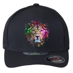 Abstract Lion Flexfit Unipanel Trucker Cap