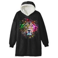 Abstract Lion Hooded Wearable Blanket