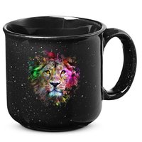 Abstract Lion 15oz Campfire Ceramic Mug