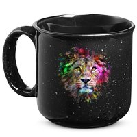 Abstract Lion 15oz Campfire Ceramic Mug