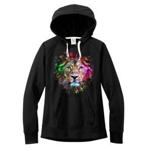 Abstract Lion Women's Fleece Hoodie