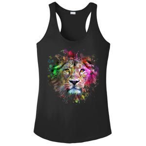 Abstract Lion Ladies PosiCharge Competitor Racerback Tank