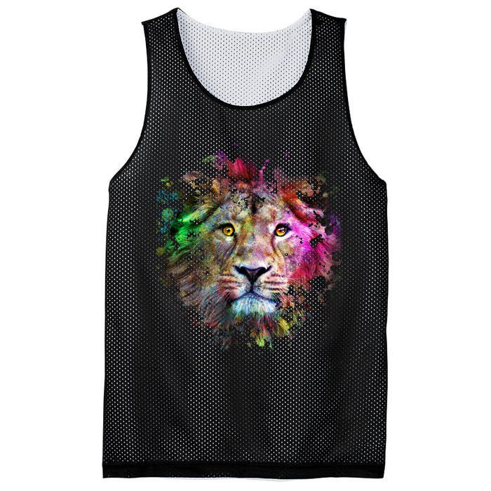 Abstract Lion Mesh Reversible Basketball Jersey Tank