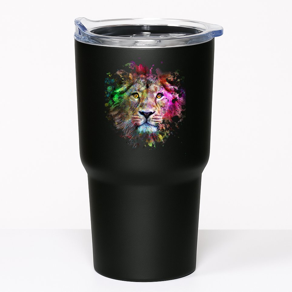 Abstract Lion Tumbler