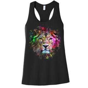 Abstract Lion Women's Racerback Tank