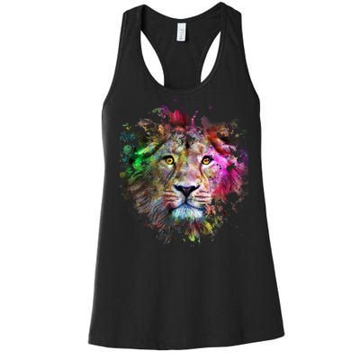 Abstract Lion Women's Racerback Tank