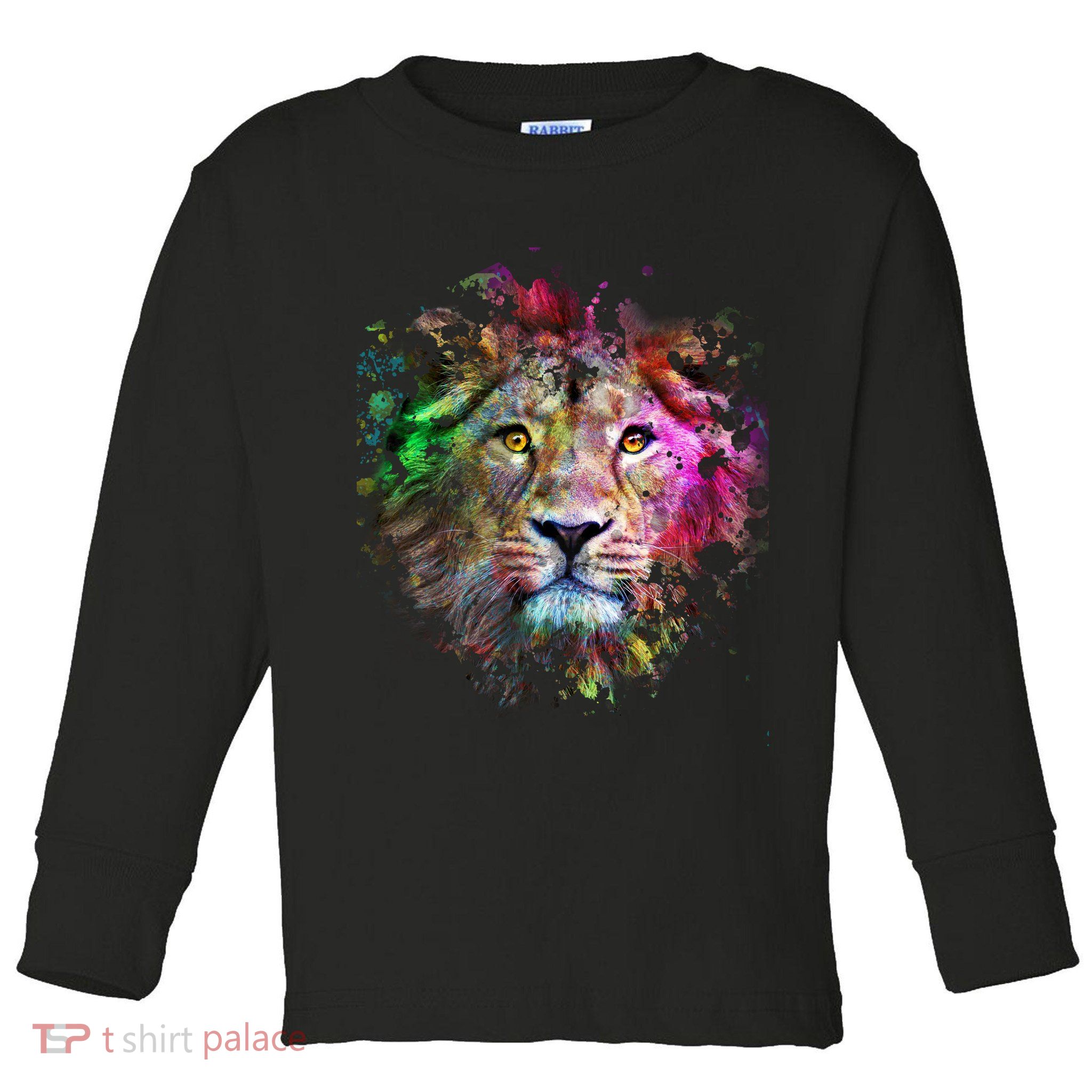 Abstract Lion Toddler Long Sleeve Shirt