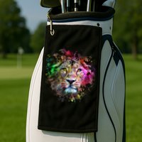 Abstract Lion Golf Towel