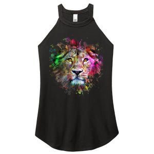 Abstract Lion Women's Perfect Tri Rocker Tank