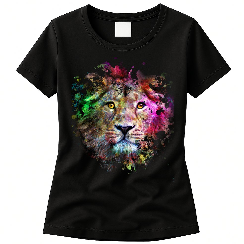 Abstract Lion Womens T-Shirt