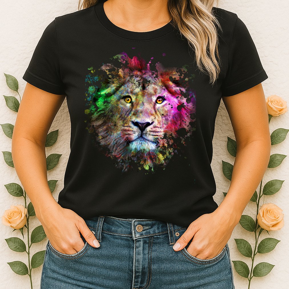 Abstract Lion Womens T-Shirt